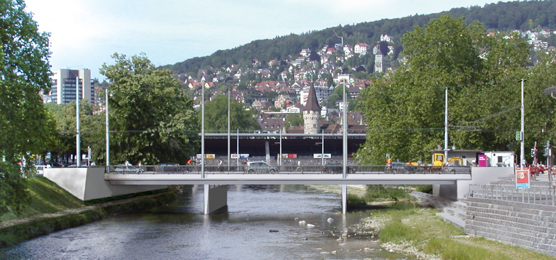 gessnerbrücke modellbau arbeitsmodell massstab 1:50 brückenentwicklung visualisierung jonadesign Jonadesign Jona Design Zürich