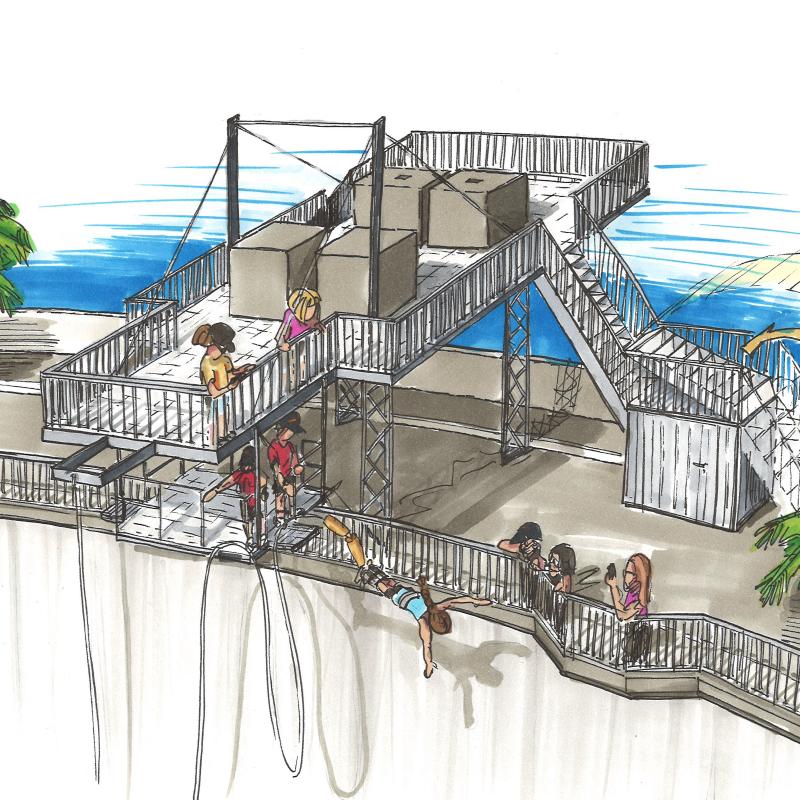 Illustration Skizze Architektur Agentur zürich